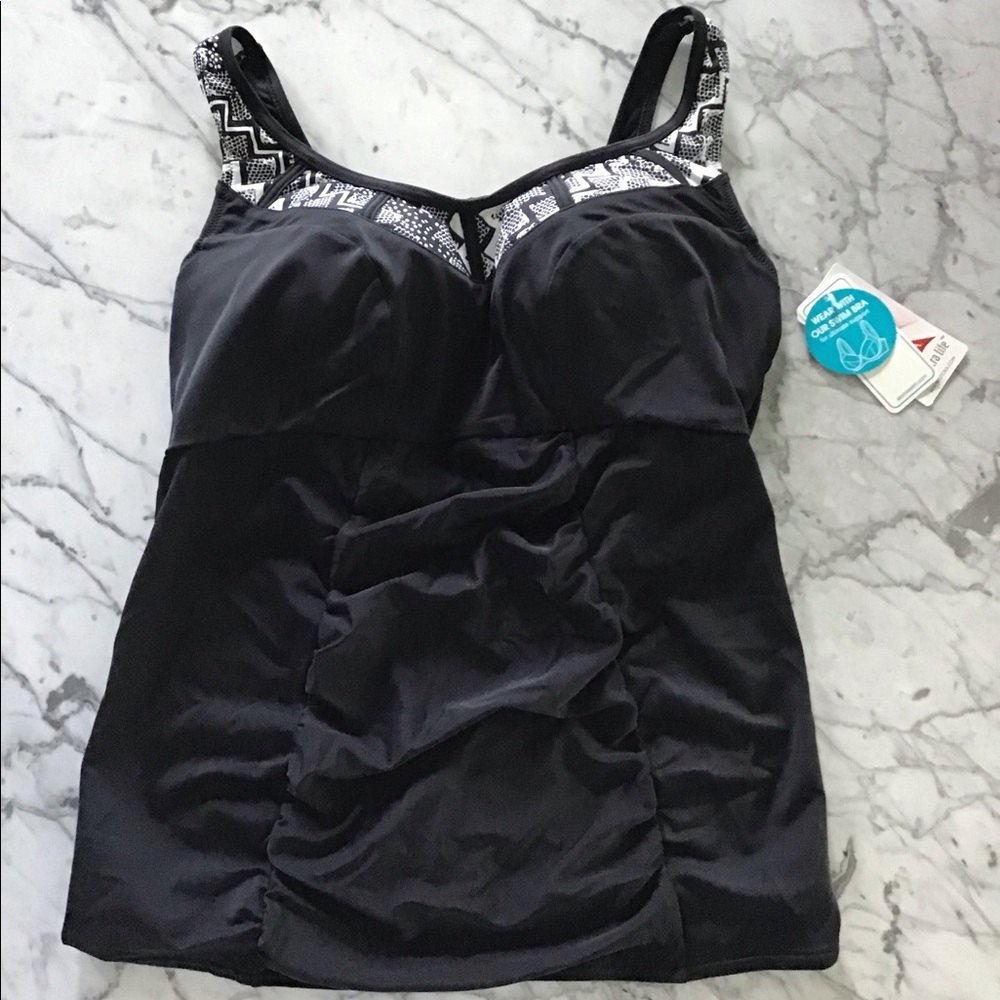 NWT Elomi Swim “Lucky Star” Black Tankini